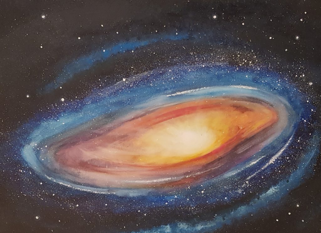 "Galassia" - acquerello, acrilico